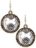 Dog Paw Print Earrings