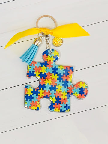 Autism Puzzle Piece Keychain