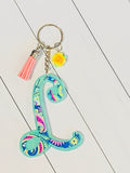 Cursive Letter Keychain