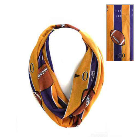 Purple and Gold Infinty Scarf