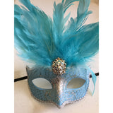 Blue and Silver Mardi Gras Mask