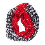Crimson and Houndstooth Infinty Scarf