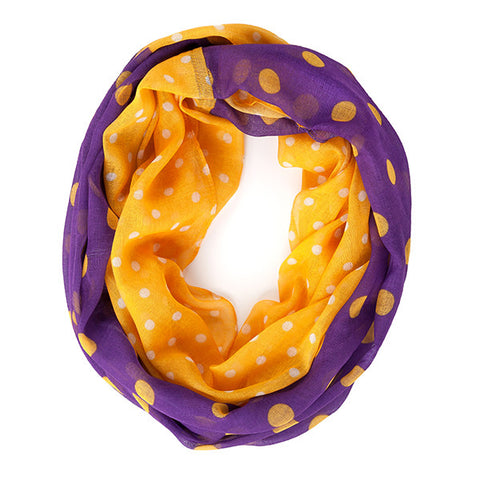 Purple and Yellow Infinty Scarf