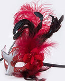 Red and Silver Mardi Gras Mask