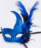 Royal Blue Mardi Gras Mask