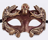 Metallic Finish Skull Mardi Gras Mask