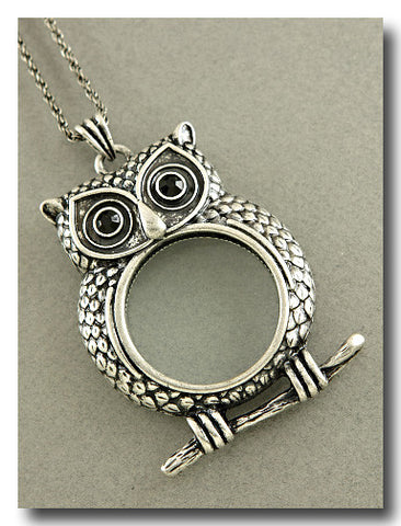 Owl Magnifying Glass Necklace