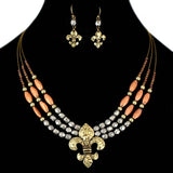 Fleur de Lis Necklace Set