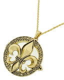 Fleur de Lis Magnifying Glass Necklace