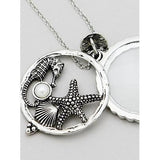 Sea Life Magnifying Glass Necklace