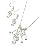 Music Note Necklace Set