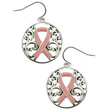 Pink Ribbon Earrings