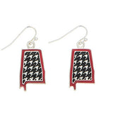 Houndstooth Alabama State Earrings