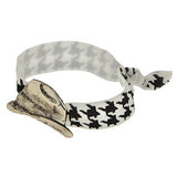 Houndstooth Fedora Hair Band/ Bracelet