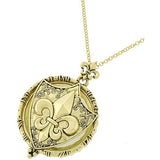 Fleur de Lis Magnifying Glass Necklace