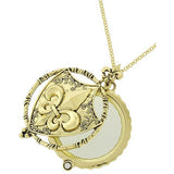 Fleur de Lis Magnifying Glass Necklace