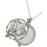 Fleur de Lis Magnifying Glass Necklace