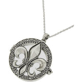 Fleur de Lis Magnifying Glass Necklace