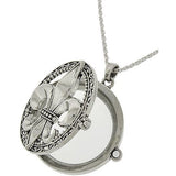 Fleur de Lis Magnifying Glass Necklace