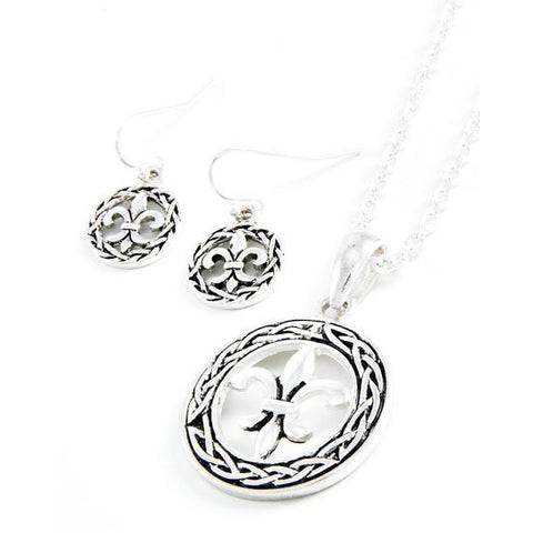 Fleur de Lis Necklace Set