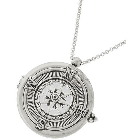 Compass Magnifying Glass Necklace