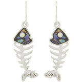 Abalone Fish Bone Earrings