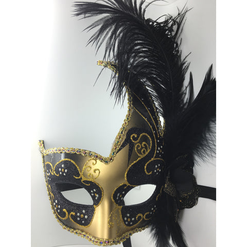 Black and Gold Mardi Gras Mask