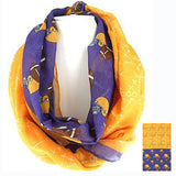Purple and Yellow Infinity Scarf