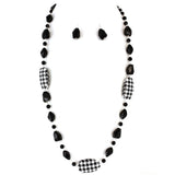 Houndstooth Necklace and Earring Set