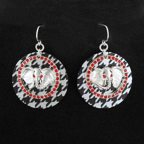 Houndstooth Elephant Earrings.