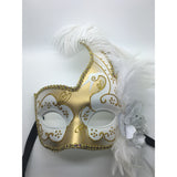 White and Gold Mardi Gras Mask
