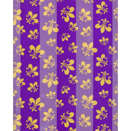 Purple and Gold Fleur de Lis Scarf – Streets of Orleans
