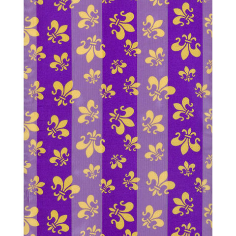 Purple and Gold Fleur de Lis Scarf