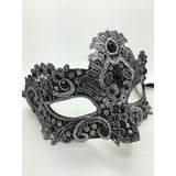 Black and Silver Lace Mardi Gras Mask