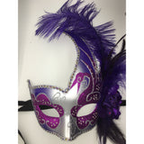 Purple and Silver Mardi Gras Mask