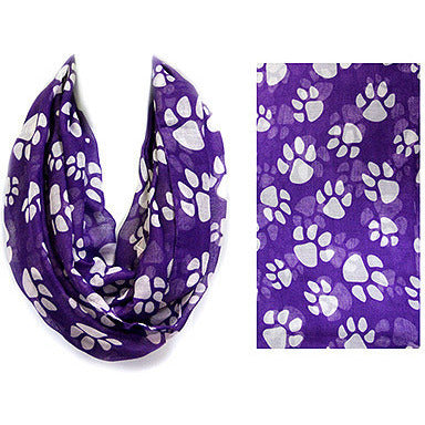 Paw Print Infinity Scarf