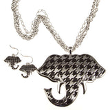 Houndstooth Elephant Necklace Set
